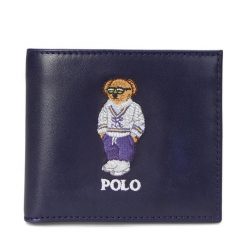 Portfel Polo Ralph Lauren. Niebieskie portfele męskie Polo Ralph Lauren, bez wzorów. Za 489.99 zł.
