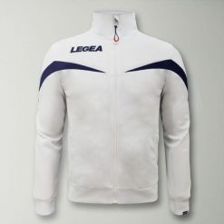 Męska Kurtka Biegowa Salvador Kluczowe Cechy Biało-Niebieska. Białe kurtki męskie Legea, m, bez wzorów, z bawełny, na fitness i siłownię. Za 72.00 zł.