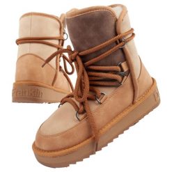 Buty zimowe damskie D.Franklin. Brązowe obuwie sportowe damskie D.Franklin, bez wzorów, trekkingowe. Za 299.00 zł.