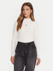 Guess Jeans Golf W5BP23 KA0H1 Beżowy Slim Fit. Brązowe swetry damskie Guess Jeans, xl, z aplikacjami, z bawełny, bez kołnierzyka, bez ramiączek, bez kaptura. Za 159.99 zł.