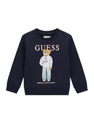 Guess Bluza N6YQ05 K4096 Granatowy Regular Fit. Niebieskie bluzy dla chłopców Guess, z aplikacjami, z bawełny, bez ramiączek, bez kaptura. Za 154.99 zł.