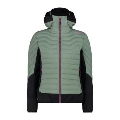 Kurtka damska turystyczna CMP 34Z2486. Zielone kurtki damskie CMP, xs, bez wzorów, bez kaptura. Za 619.99 zł.