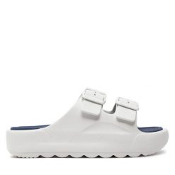 Klapki Gap. Białe klapki damskie GAP, bez wzorów, bez obcasa. Za 109.99 zł.