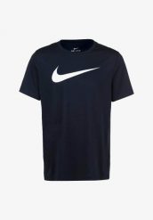 Koszulka z krótkim rękawem Męska Nike 451 Granatowy. Niebieskie koszulki sportowe męskie Nike, m, bez wzorów, z poliesteru, bez kołnierzyka, bez ramiączek, na fitness i siłownię. Za 153.90 zł.