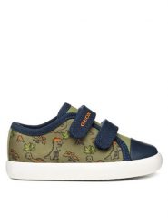Geox Sneakersy B Gisli B451NB 000AW C3012 M Khaki. Brązowe buty sportowe chłopięce Geox, bez wzorów, z materiału, bez zapięcia. Za 119.99 zł.