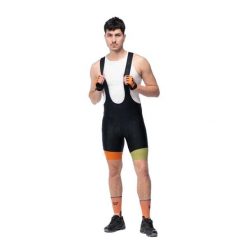 Spodenki Rowerowe Na Szelkach Męskie Logo Toki. Czarne szorty męskie RADVIK, m, bez wzorów, z elastanu. Za 284.00 zł.