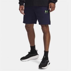 Spodenki Męskie Sportowe Under Armour Na Co Dzień Fleece Short Taping. Niebieskie buty sportowe męskie Under Armour, bez zapięcia, na fitness i siłownię. Za 229.99 zł.