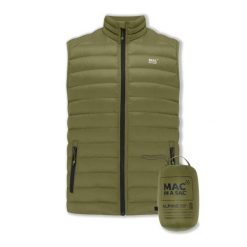 Kurtka puchowa bez rękawów Mac In A Sac Alpine. Zielone kurtki męskie Mac In A Sac, l, bez wzorów, z materiału, klasyczne, bez kaptura. Za 395.50 zł.