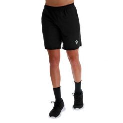 Szorty Macron Padel Miguel. Czarne krótkie spodenki sportowe męskie Macron, bez wzorów. Za 244.00 zł.
