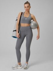 4F Legginsy treningowe szybkoschnące damskie - szare XS. Szare legginsy damskie 4f, xs, bez wzorów. Za 149.99 zł.