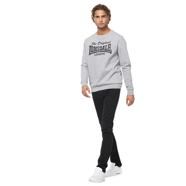 Klasyczna bluza z okrągłym dekoltem Lonsdale Burghead. Białe bluzy męskie Lonsdale, m, bez wzorów, z materiału, bez kaptura. Za 212.00 zł.
