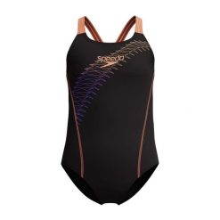 Dziecięcy 1-częściowy kostium kąpielowy Speedo Eco Medley Logo Medalist. Czarne stroje kąpielowe dla dziewczynek Speedo, bez wzorów, z materiału. Za 73.99 zł.