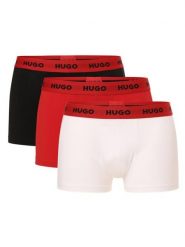 HUGO Obcisłe bokserki pakowane po 3 szt. Mężczyźni Bawełna czarny|biały|czerwony, L. Białe bokserki męskie Hugo, l, bez wzorów, z bawełny. Za 219.95 zł.
