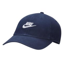Czapka Z Daszkiem Z Logo Klubu. Niebieskie czapki i kapelusze damskie Nike, bez wzorów. Za 181.99 zł.