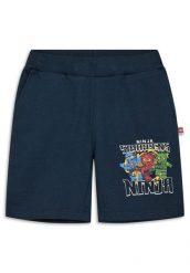 Spodenki Chłopięce LEGO Ninjago Pino300 Granatowe. Niebieskie szorty dla chłopców LEGO, bez wzorów, z bawełny, młodzieżowe. Za 79.99 zł.