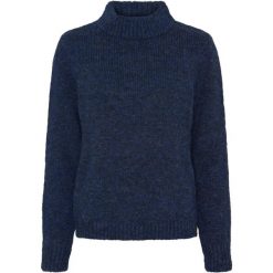 Damski sweter z golfem Catago Valerie. Niebieskie swetry damskie CATAGO, m, z aplikacjami, prążkowane, bez kołnierzyka, bez ramiączek, bez kaptura. Za 283.00 zł.