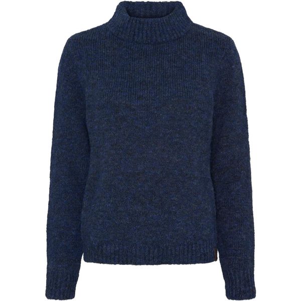 Damski sweter z golfem Catago Valerie. Niebieskie swetry damskie CATAGO, m, z aplikacjami, prążkowane, bez kołnierzyka, bez ramiączek, bez kaptura. Za 283.00 zł.