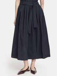 Weekend Max Mara Spódnica midi Alpaca 2625106041 Granatowy Regular Fit. Niebieskie spódnice damskie Weekend Max Mara, bez wzorów, z syntetyku, midi. Za 989.99 zł.