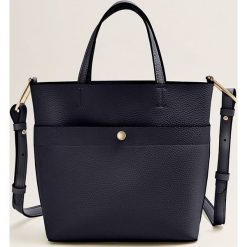 Mango - Torebka Mistik. Czarne torebki shopper damskie Mango, w paski, z materiału. Za 69.90 zł.