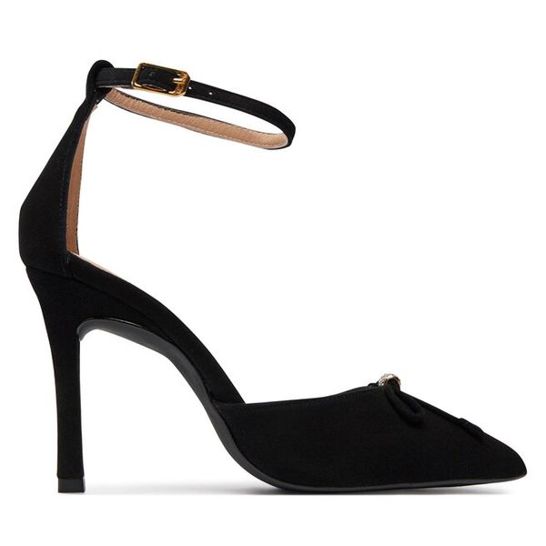 Szpilki Unisa. Czarne szpilki damskie Unisa, bez wzorów, bez obcasa, bez zapięcia. Za 619.99 zł.