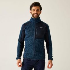 Bluza męska rozsuwana Oakar. Niebieskie bluzy męskie Regatta, m, bez wzorów, z dzianiny, bez kaptura. W wyprzedaży za 199.99 zł.
