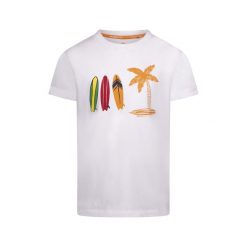 T-shirt Dla Chłopca Alltown. Białe t-shirty dla chłopców Trespass, bez wzorów, z bawełny, bez ramiączek. Za 48.99 zł.