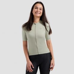 Koszulka rowerowa damska Rogelli Essential II. Brązowe koszulki sportowe damskie Rogelli, l, bez wzorów, bez kołnierzyka, bez ramiączek, rowerowe. Za 227.00 zł.