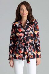 Stylowy Żakiet bez Zapięcia z Wiązanym Paskiem Wzór 109. Brązowe żakiety damskie Katrus, m, bez wzorów, z materiału, eleganckie. Za 299.00 zł.