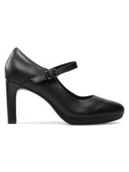 Clarks Półbuty Ambyr Shine 261577844 Czarny. Czarne półbuty damskie Clarks, bez wzorów, ze skóry, bez obcasa, na obcasie, bez zapięcia. Za 269.99 zł.