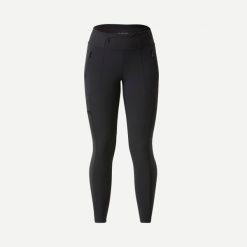 Legginsy trekkingowe damskie Forclaz Travel 500. Czarne legginsy damskie FORCLAZ, l, bez wzorów, z elastanu, trekkingowe. Za 149.99 zł.