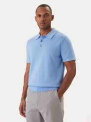 Calvin Klein Polo Supima LV04LC326G Niebieski Regular Fit. Niebieskie koszulki polo męskie Calvin Klein, m, bez wzorów, z bawełny, bez ramiączek. Za 399.99 zł.