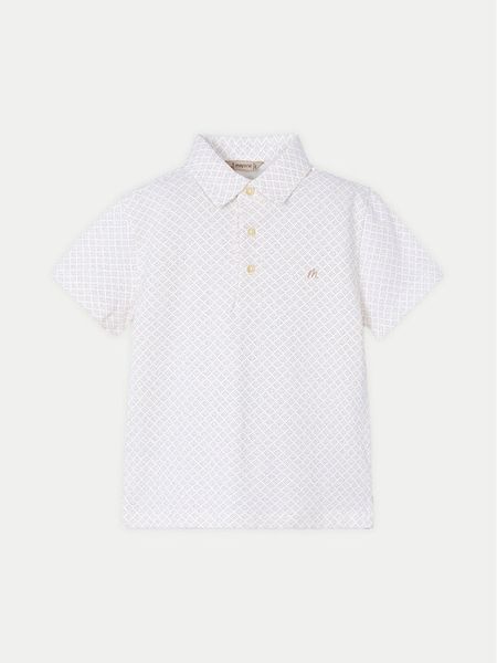Mayoral Polo 3101 Beżowy Regular Fit. Brązowe t-shirty dla chłopców Mayoral, bez wzorów, z bawełny, bez ramiączek. Za 69.99 zł.