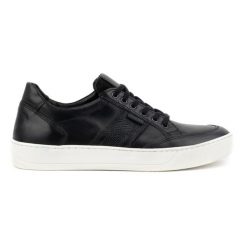 Olivier Buty męskie skórzane casual 873KNT czarne. Czarne półbuty na co dzień męskie ze skóry, casualowe, bez zapięcia. Za 367.89 zł.