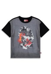 Koszulka Chłopięca LEGO Ninjago Taj203 Czarna. Czarne t-shirty dla chłopców LEGO, z aplikacjami, z bawełny, bez ramiączek. Za 62.99 zł.