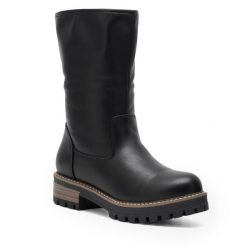 Botki Clara Barson. Czarne botki damskie Clara Barson, bez obcasa, na płaskiej podeszwie, bez zapięcia. Za 169.99 zł.