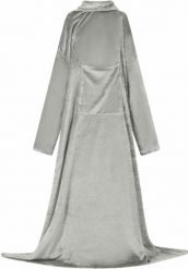 VidaXL Bluza-koc Szary F Flanela. Szare bluzy damskie vidaXL, bez wzorów, bez kaptura. Za 150.99 zł.