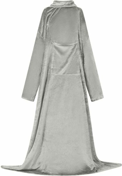 VidaXL Bluza-koc Szary F Flanela. Szare bluzy damskie vidaXL, bez wzorów, bez kaptura. Za 127.99 zł.