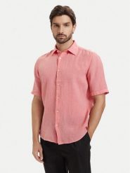 BOSS Koszula Rash 50537382 Czerwony jasny Regular Fit. Czerwone koszule męskie Boss, m, bez wzorów, ze lnu, bez kołnierzyka, bez ramiączek. Za 449.99 zł.