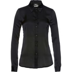 Bluzka satynowa bonprix czarny. Czarne bluzki damskie bonprix, bez wzorów, z satyny, bez kołnierzyka. Za 59.99 zł.