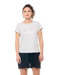 Koszulka z bawełna na co dzień na siłownię. Szare koszulki sportowe damskie LEONE 1947 APPAREL, xs, bez wzorów, z bawełny, bez kołnierzyka, bez ramiączek, na fitness i siłownię. Za 84.16 zł.