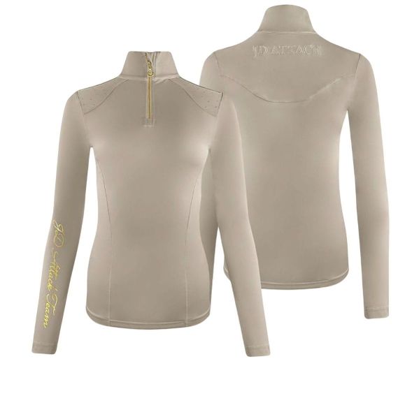 Bluzka techniczna do jazdy konnej JD ATTACK damska Cilla. Brązowe bluzki damskie JD ATTACK, l, z aplikacjami, z tkaniny, sportowe, bez kołnierzyka, bez ramiączek. Za 229.00 zł.