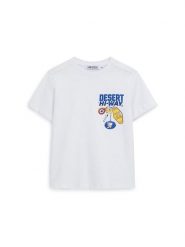 Original Marines T-Shirt DFP4205YM Biały Regular Fit. Białe t-shirty dla chłopców Original Marines, bez wzorów, z bawełny, bez ramiączek. Za 49.99 zł.