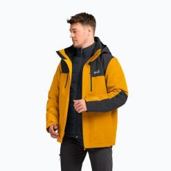 Kurtka 3w1 męska Jack Wolfskin Jasper Pro 3IN1. Żółte kurtki męskie Jack Wolfskin, m, bez wzorów, z materiału, bez kaptura. Za 1,695.00 zł.