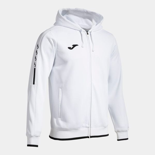 Bluza dresowa z kapturem Joma Olimpiada. Białe bluzy męskie Joma, m, bez wzorów, z dresówki, z kapturem, na fitness i siłownię. Za 257.00 zł.