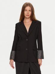 Eleh Marynarka E00277 Czarny Regular Fit. Czarne żakiety damskie Eleh, xs, bez wzorów, z syntetyku. Za 459.99 zł.
