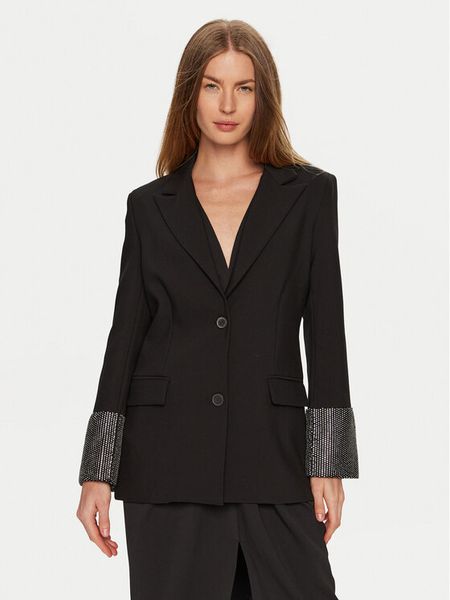 Eleh Marynarka E00277 Czarny Regular Fit. Czarne żakiety damskie Eleh, xs, bez wzorów, z syntetyku. Za 389.99 zł.