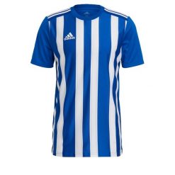 Jersey adidas Striped 21. Białe koszulki sportowe męskie Adidas, m, bez wzorów, z jersey, bez kołnierzyka, bez ramiączek, do piłki nożnej. Za 127.25 zł.