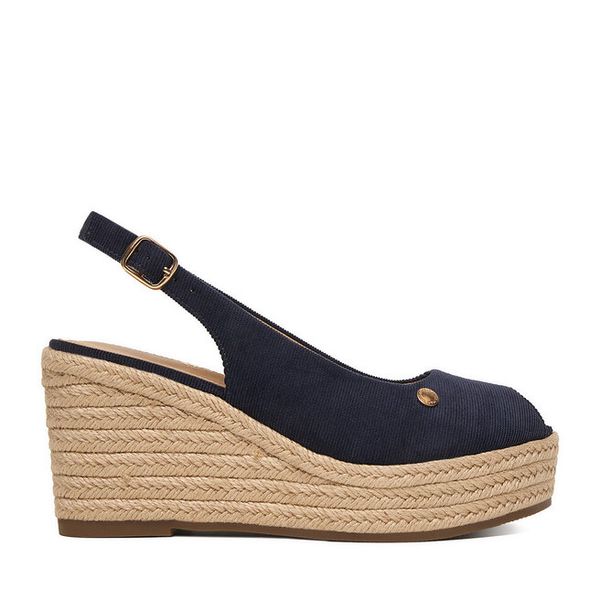 Espadryle Beverly Hills Polo Club. Niebieskie sandały damskie Beverly Hills Polo Club, bez wzorów, bez obcasa, bez zapięcia. Za 279.99 zł.