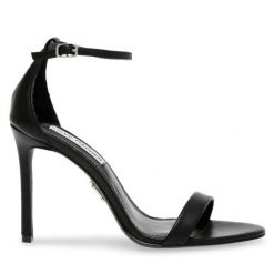 Sandały Steve Madden. Czarne sandały damskie Steve Madden, bez wzorów, bez obcasa, na szpilce, bez zapięcia. Za 259.99 zł.