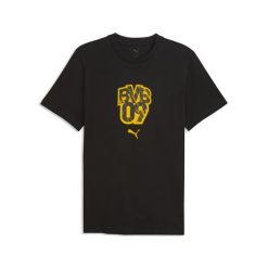 Męska koszulka Borussia Dortmund ftblCulture PUMA. Czarne koszulki sportowe męskie Puma, m, bez wzorów, bez kołnierzyka, bez ramiączek, do piłki nożnej. Za 129.00 zł.